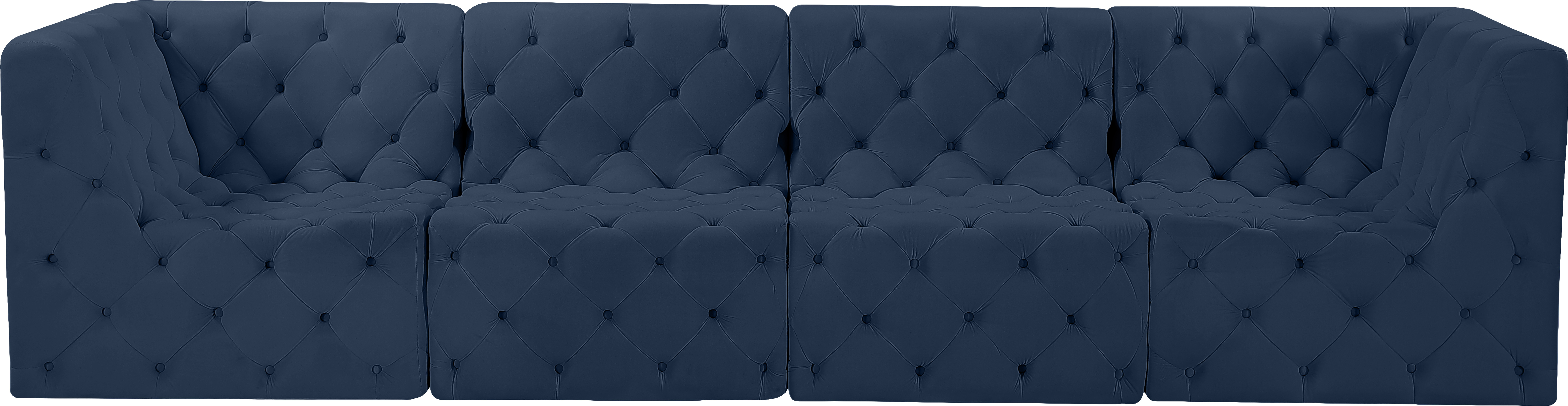 Tuft 128" Velvet Modular Sofa