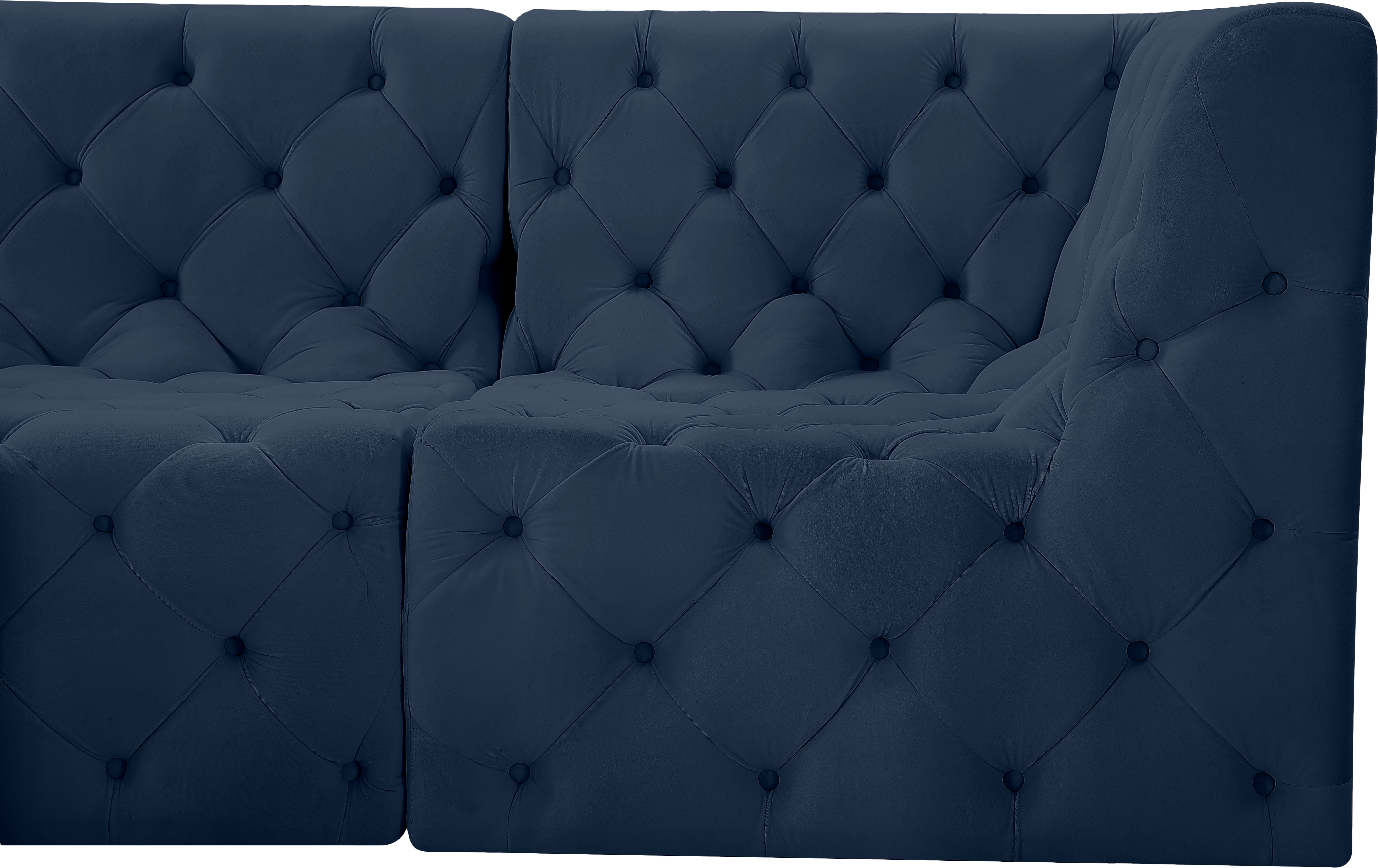 Tuft 128" Velvet Modular Sofa