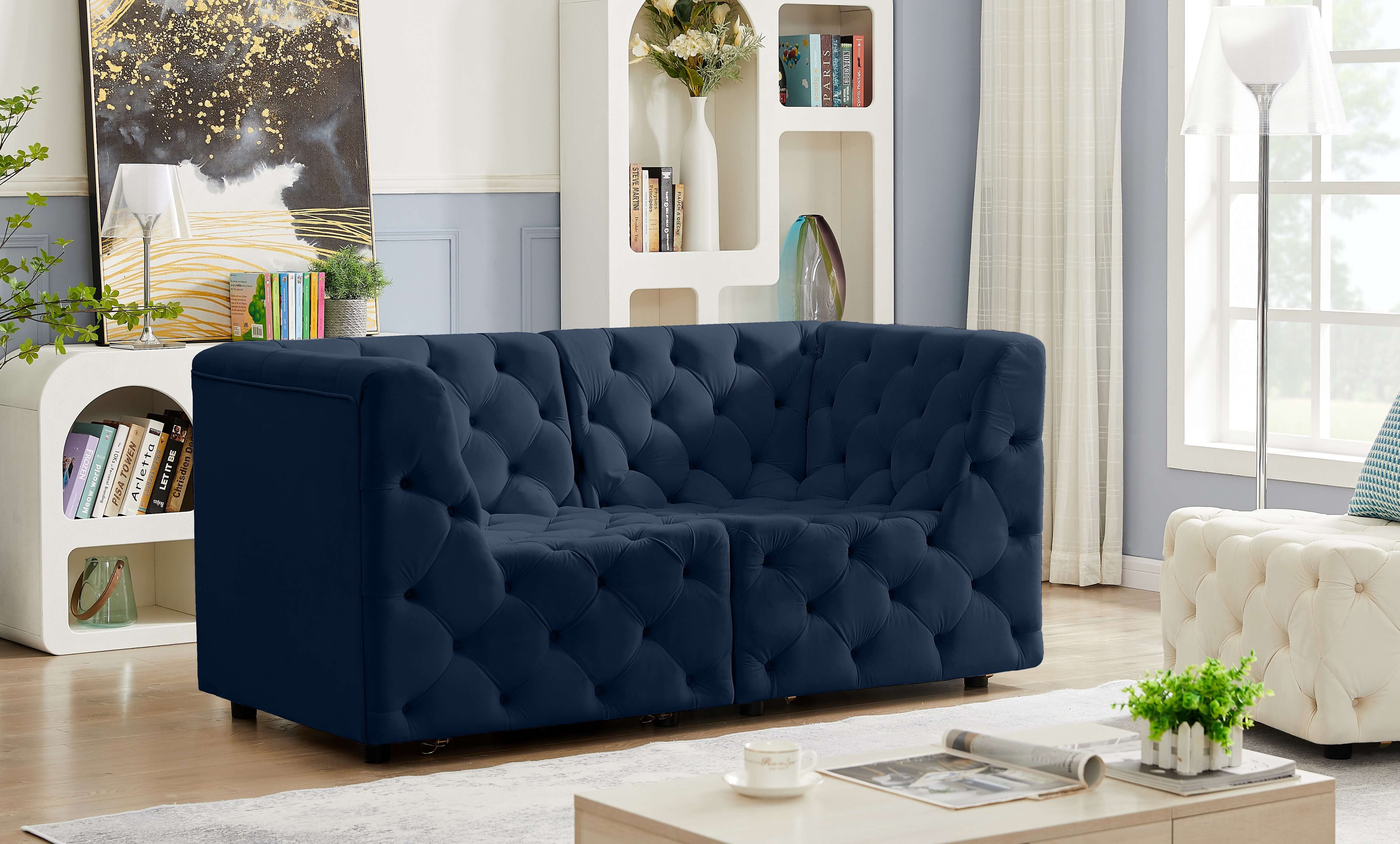 Tuft 70" Velvet Modular Sofa