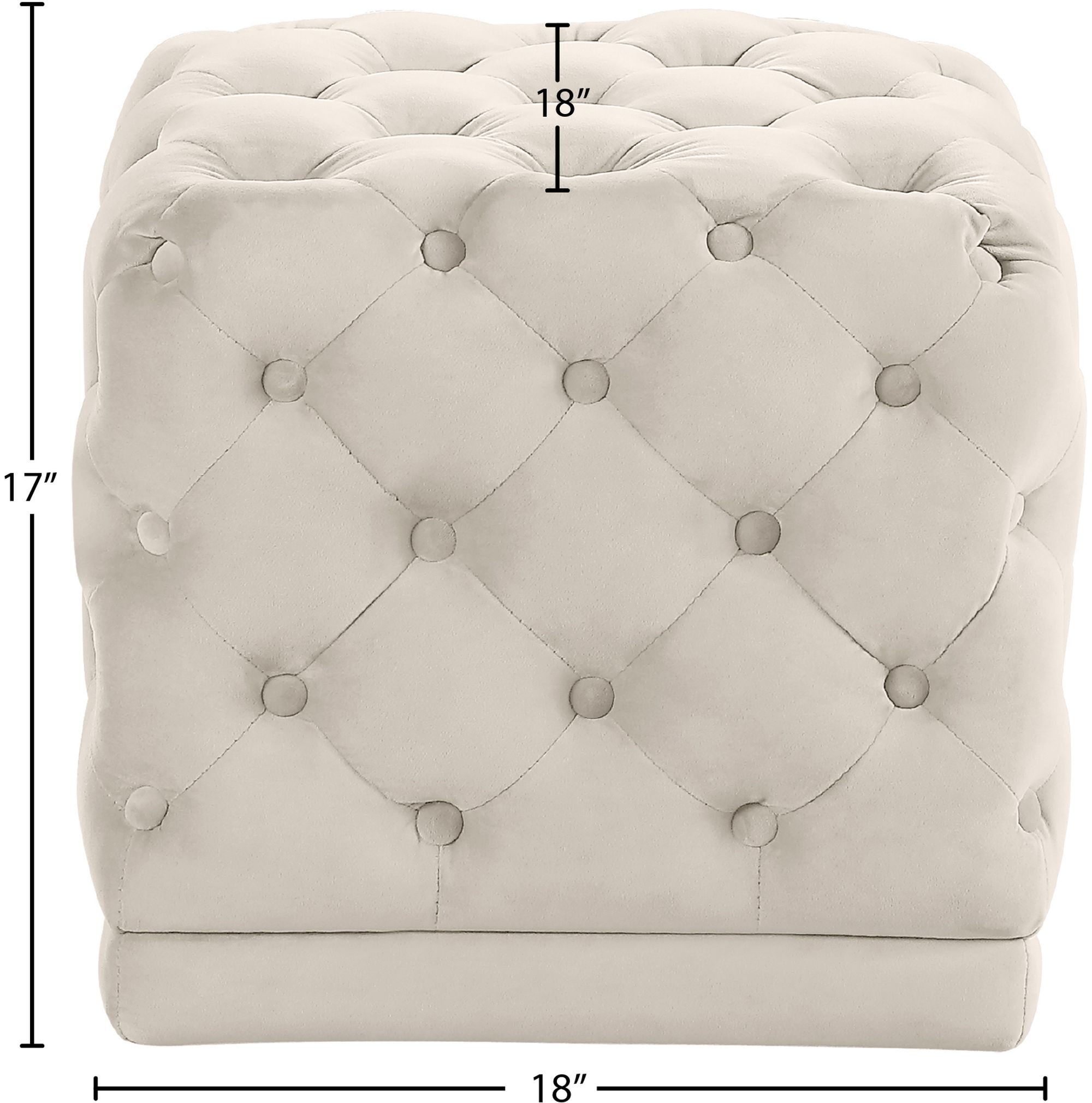 Stella Velvet Ottoman/Stool
