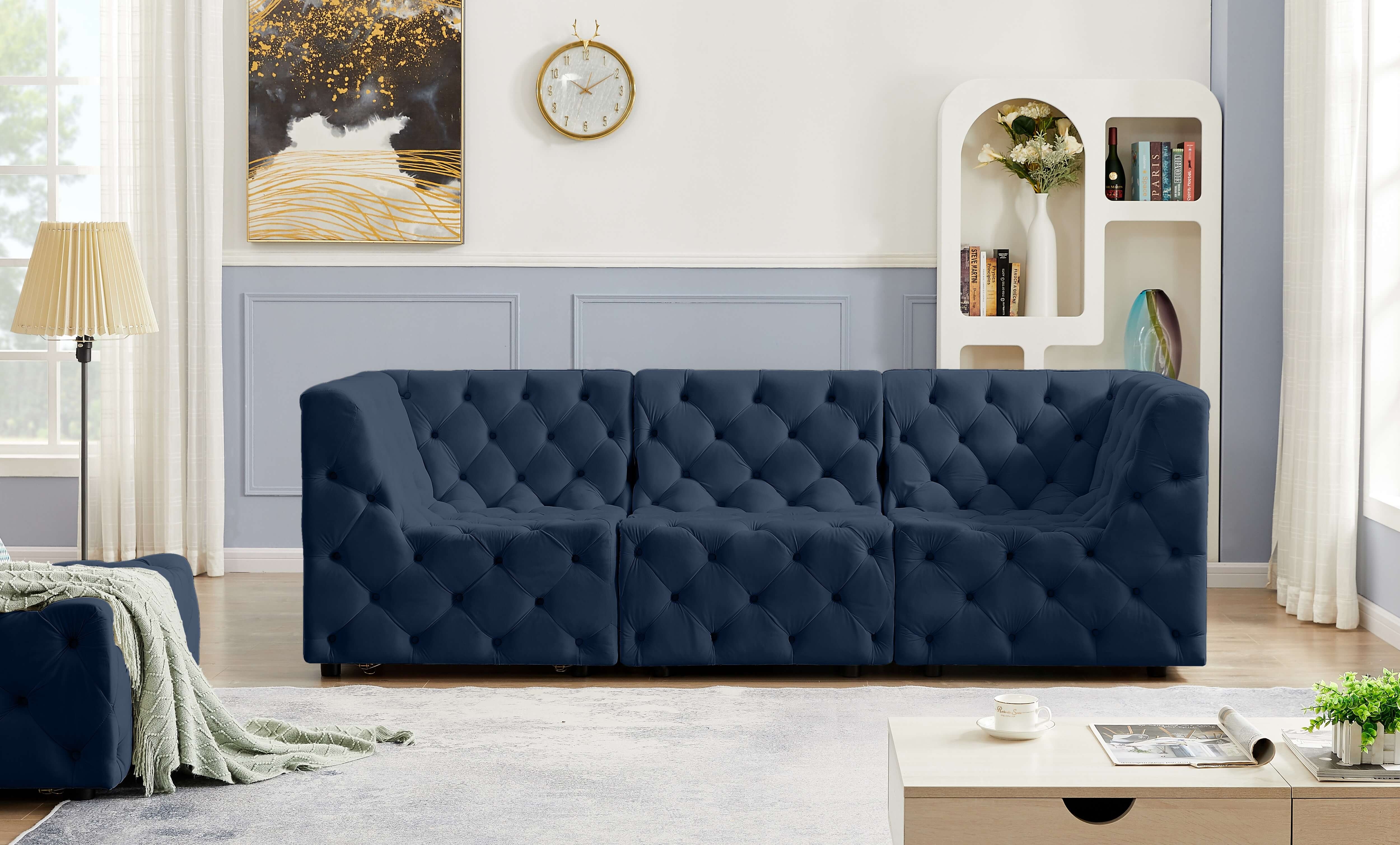 Tuft 99" Velvet Modular Sofa