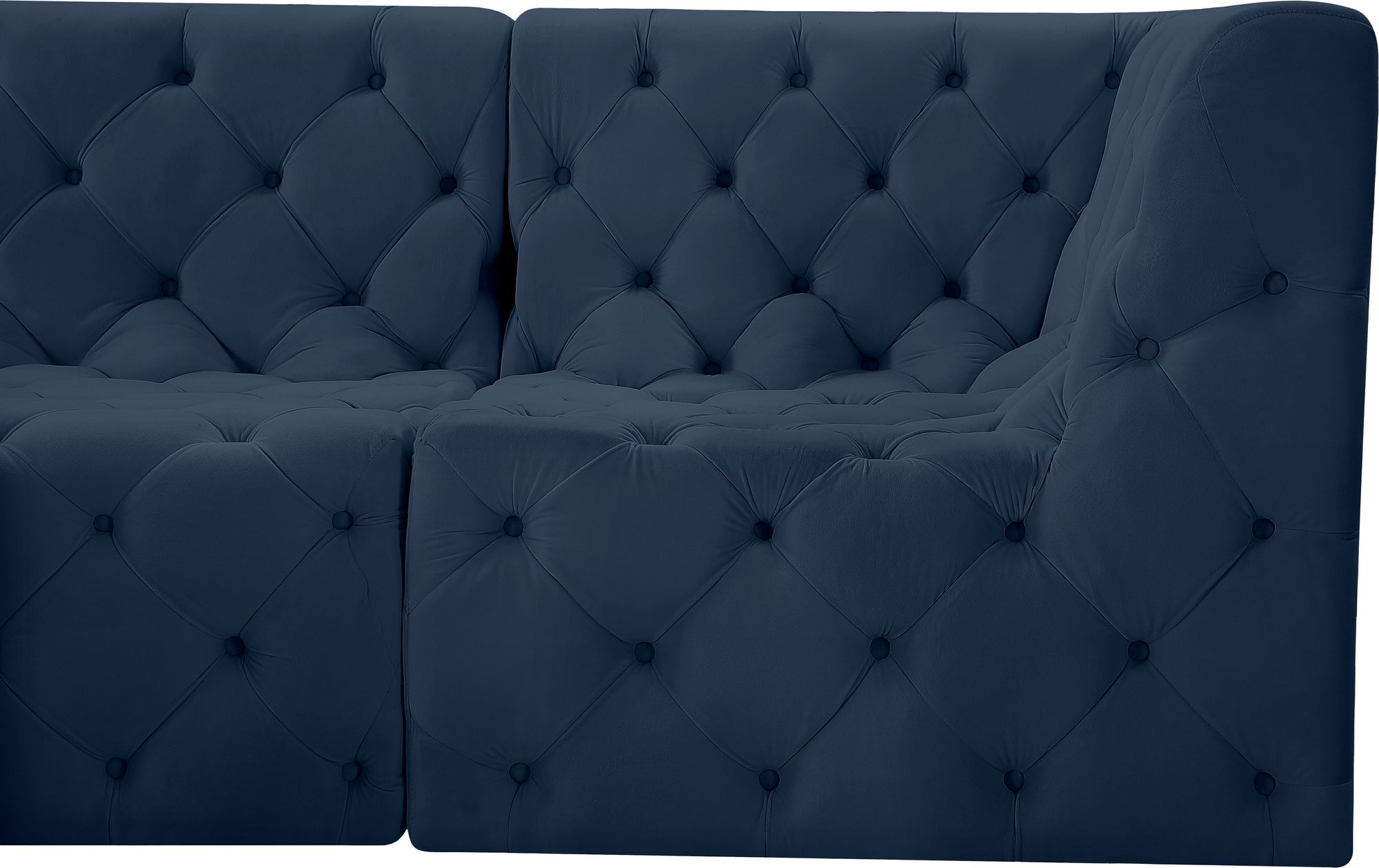 Tuft 99" 4-Piece Velvet Modular Sectional