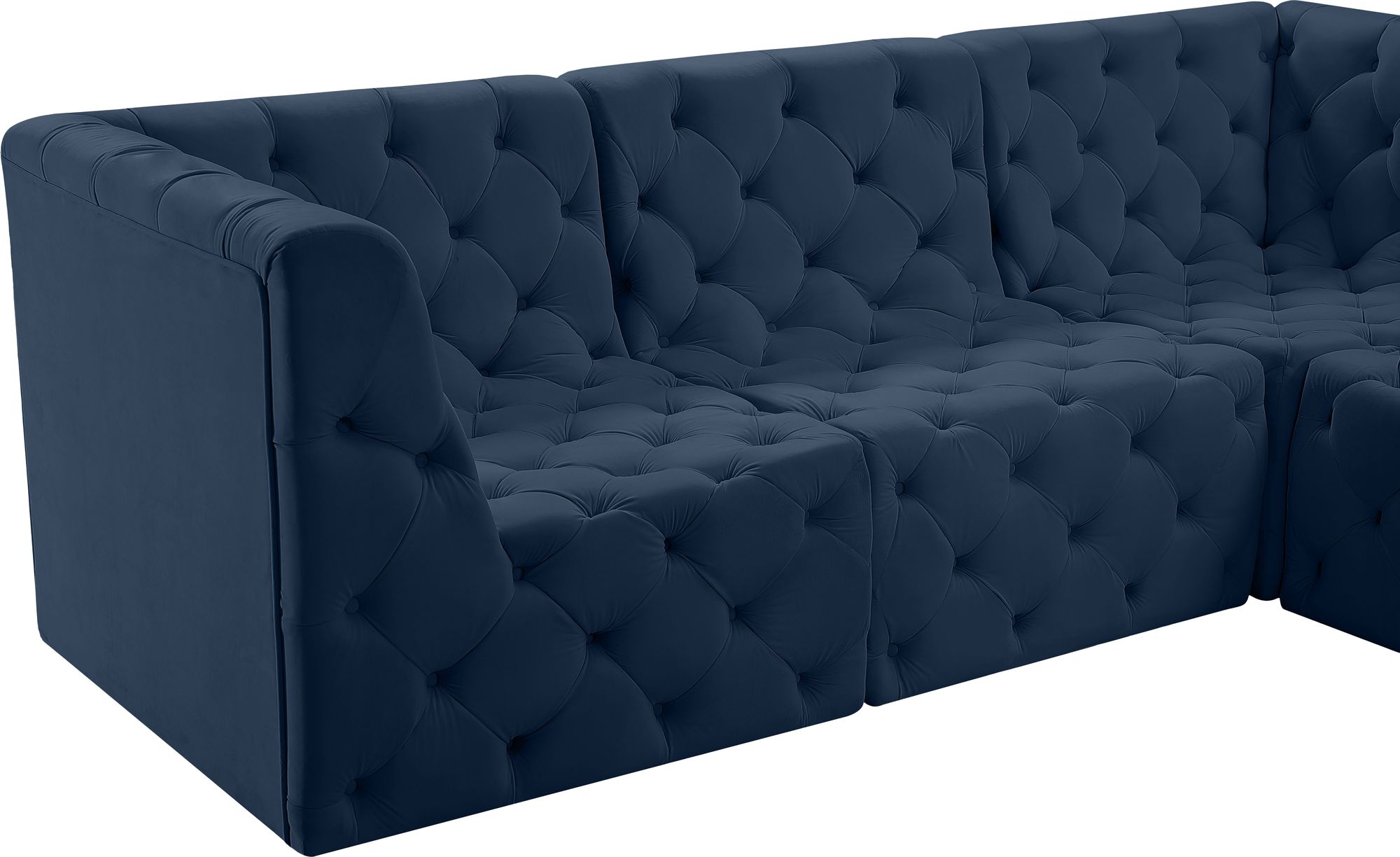 Tuft 99" 4-Piece Velvet Modular Sectional