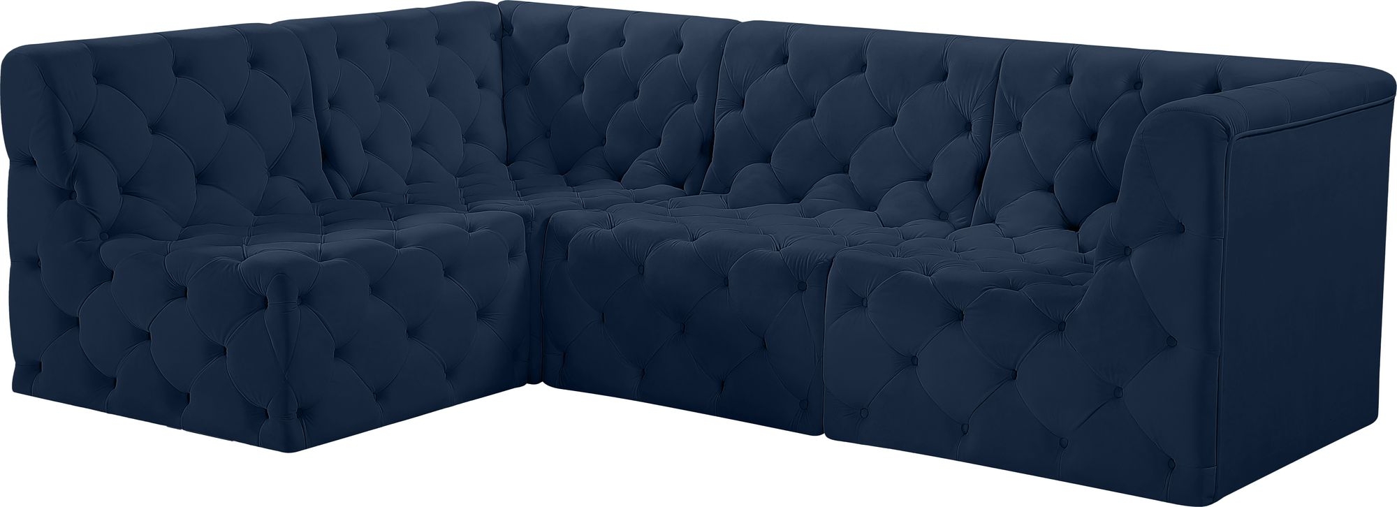 Tuft 99" 4-Piece Velvet Modular Sectional
