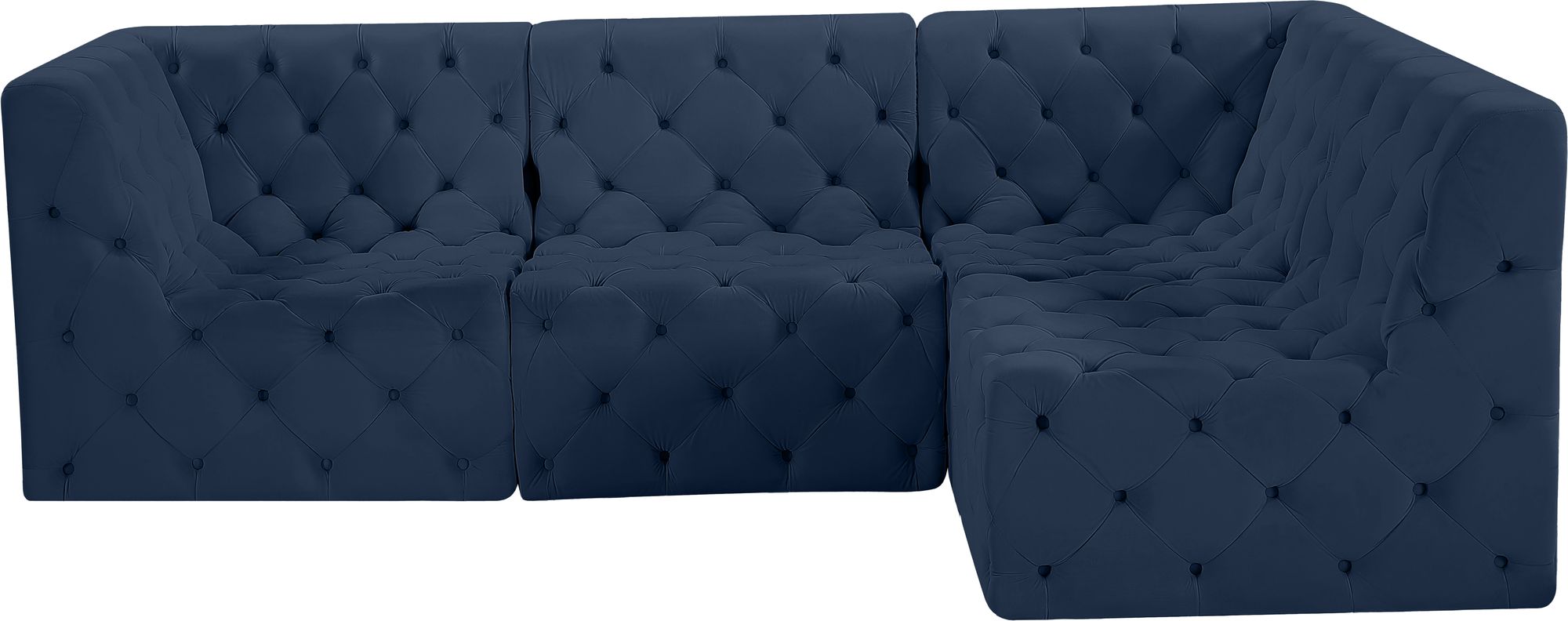 Tuft 99" 4-Piece Velvet Modular Sectional