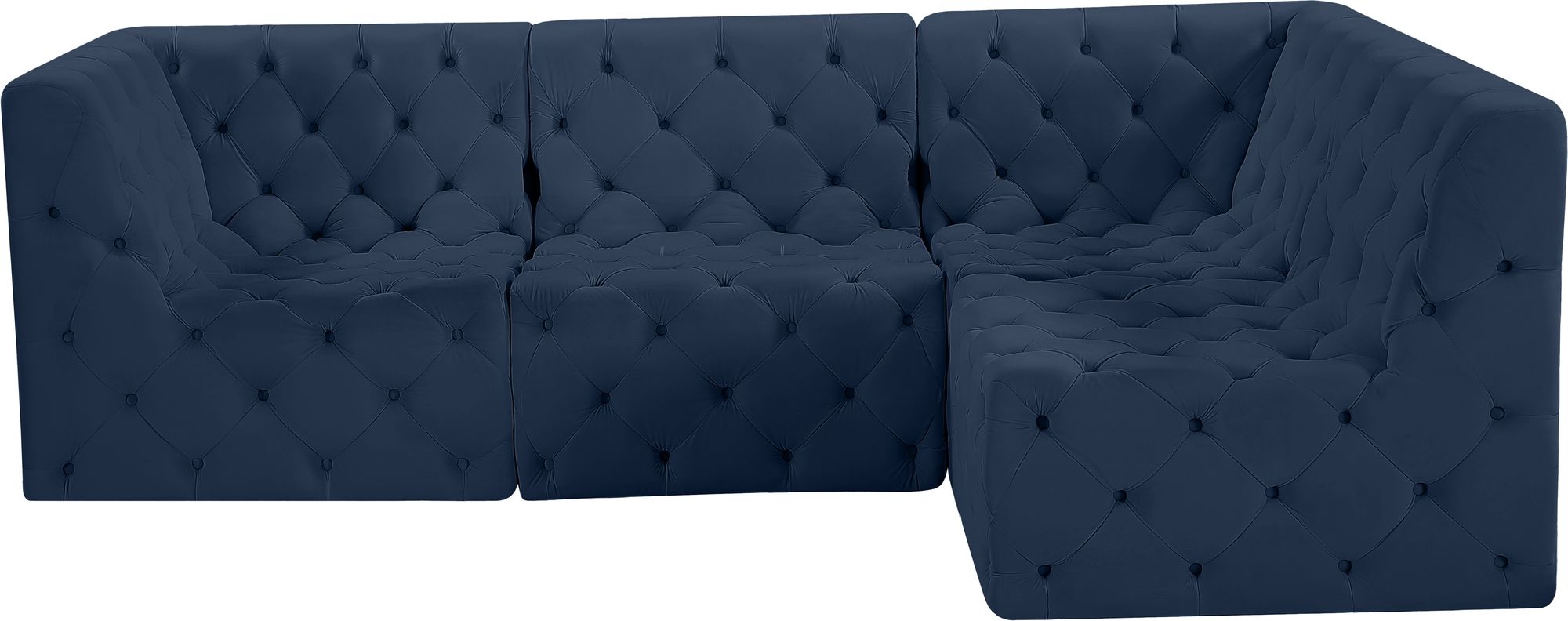 Tuft 99" 4-Piece Velvet Modular Sectional