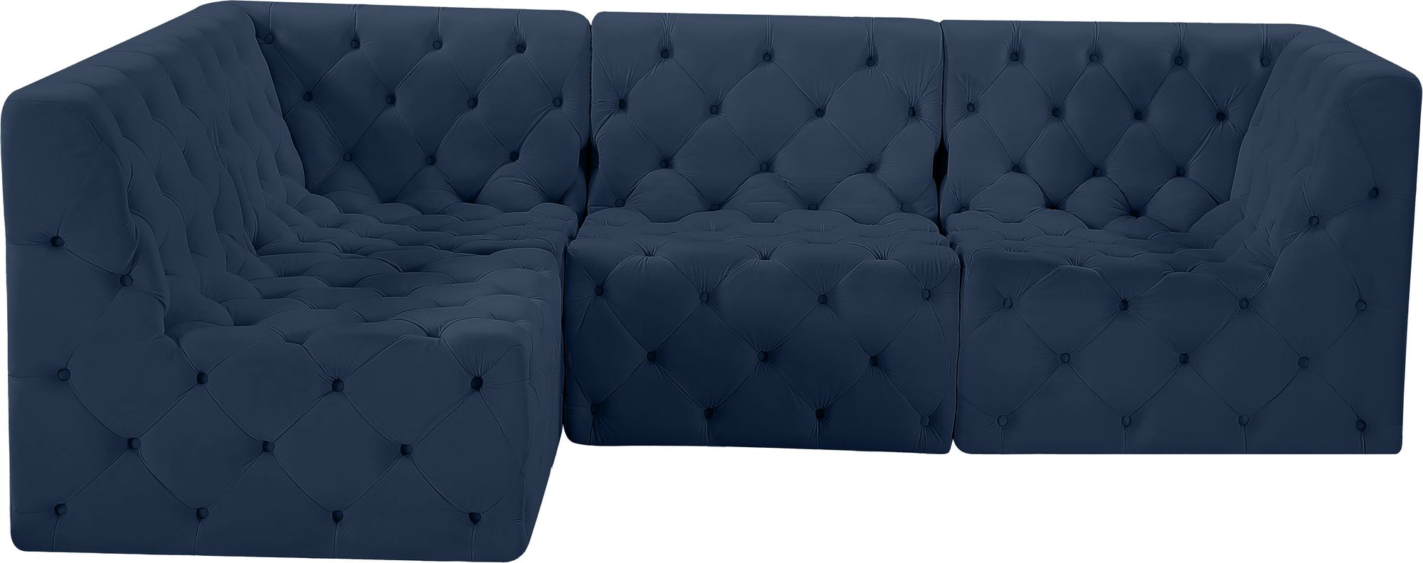 Tuft 99" 4-Piece Velvet Modular Sectional