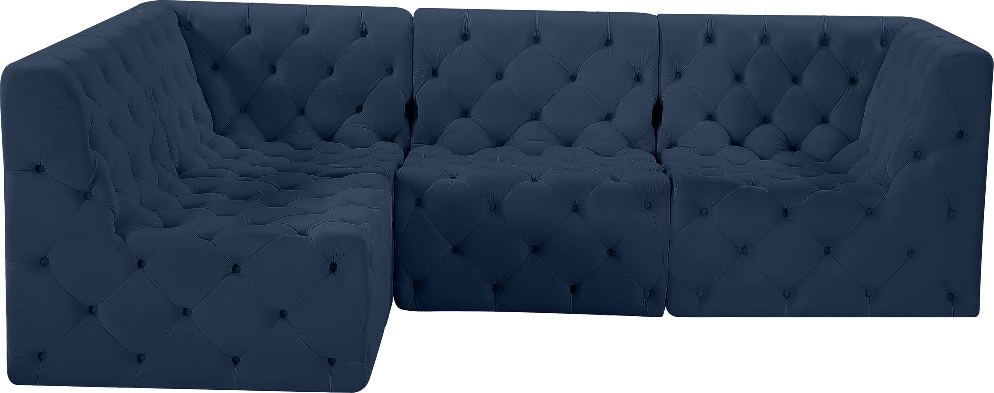 Tuft 99" 4-Piece Velvet Modular Sectional