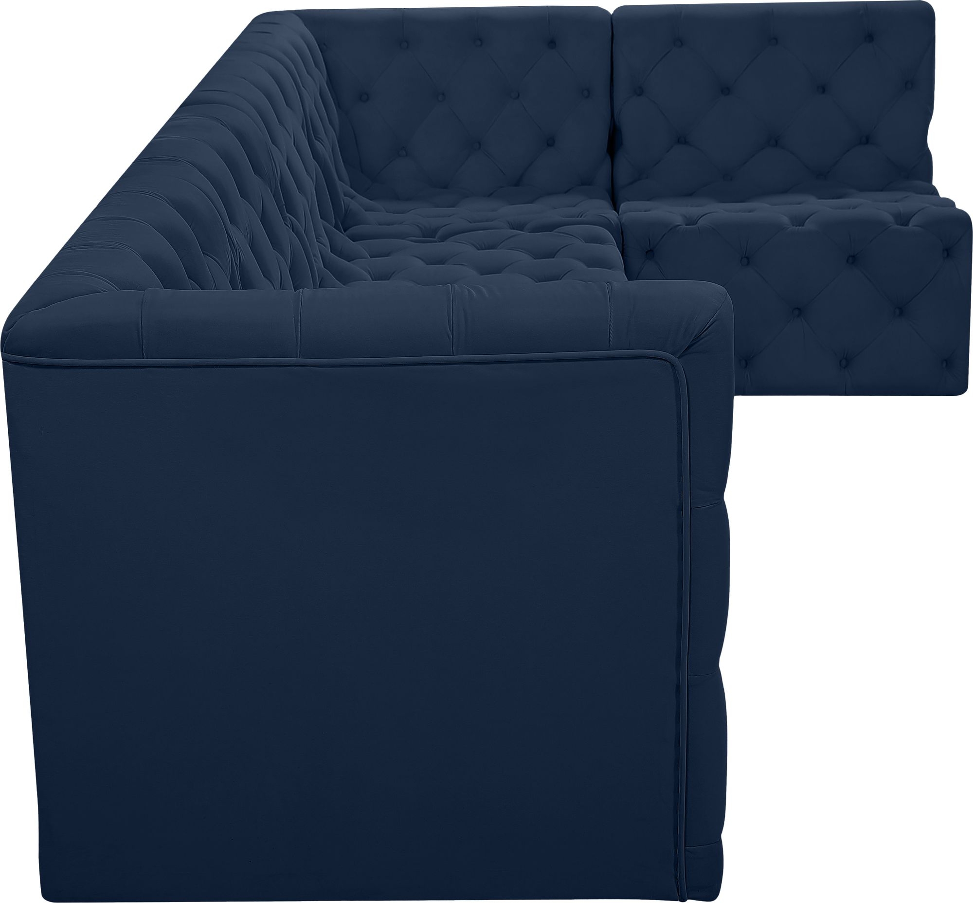 Tuft 128" 5-Piece Velvet Modular Armless Sectional