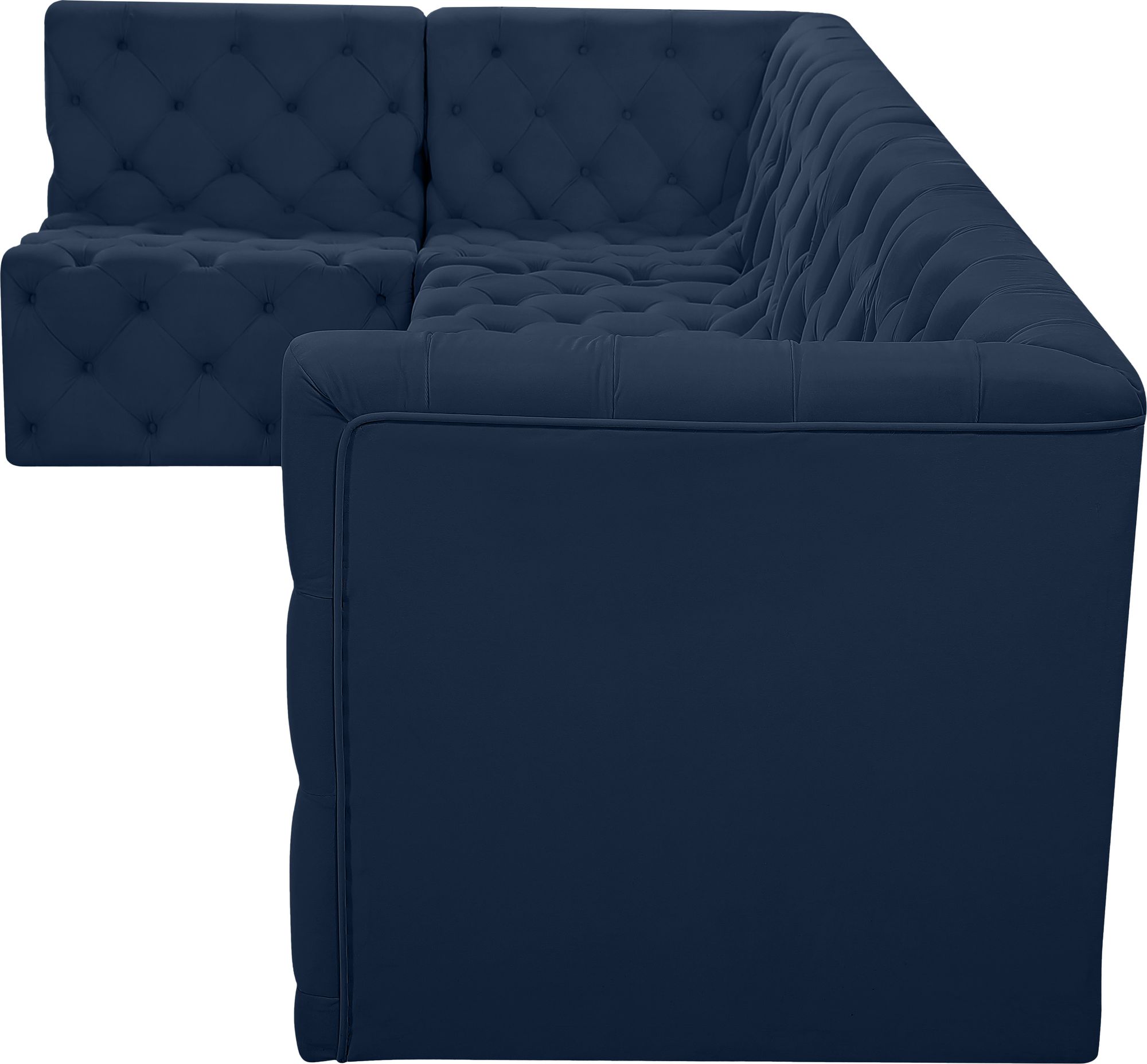 Tuft 128" 5-Piece Velvet Modular Armless Sectional