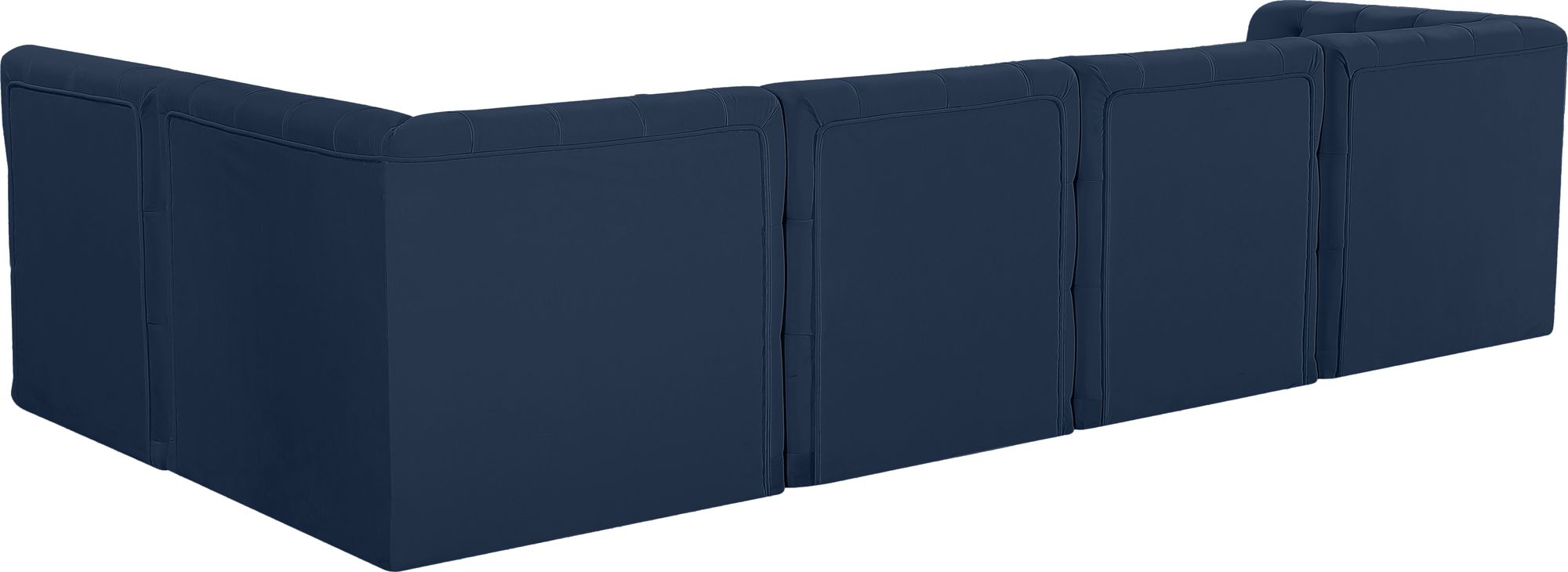 Tuft 128" 5-Piece Velvet Modular Armless Sectional