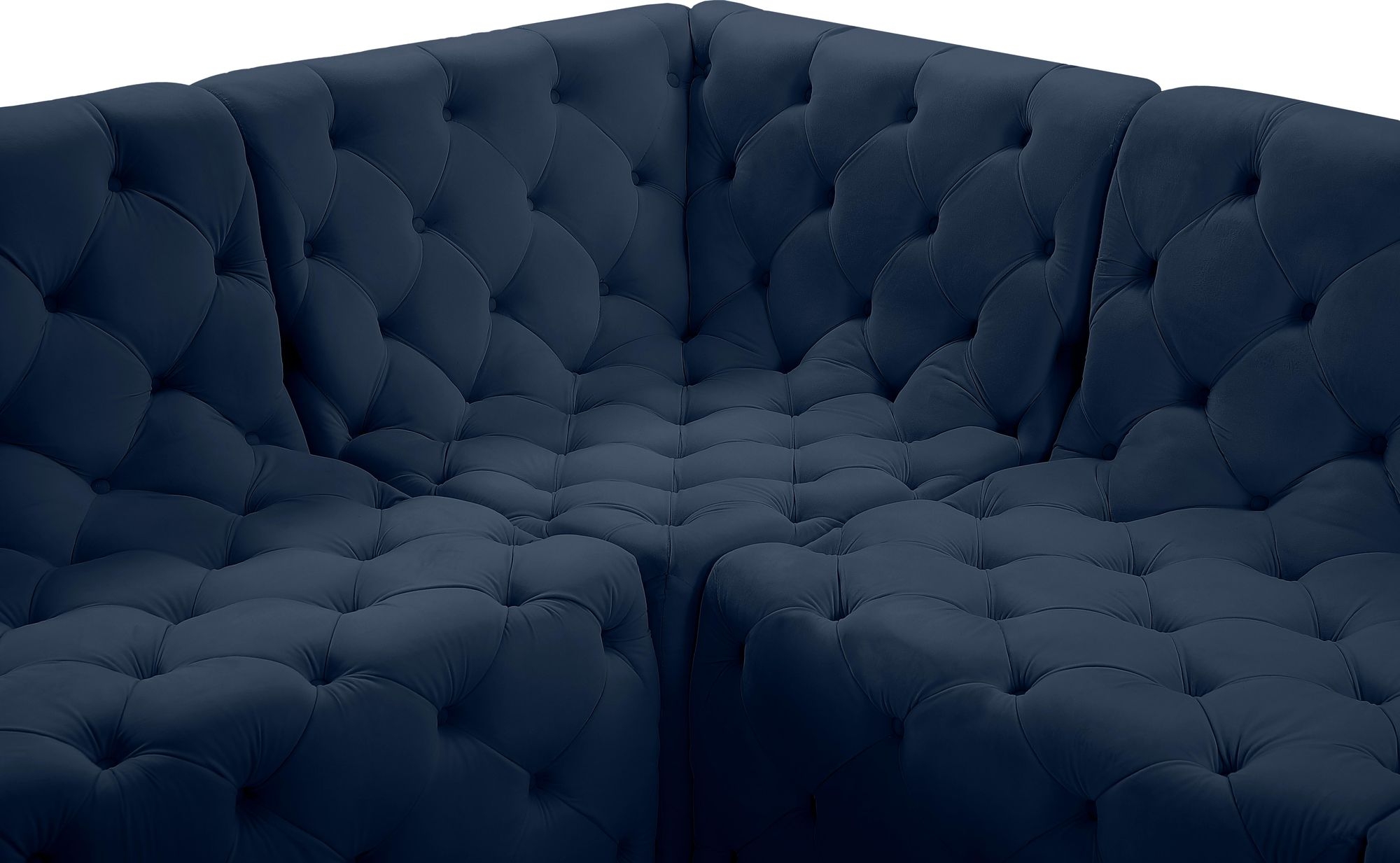 Tuft 93" 5-Piece Velvet Modular Armless Sectional