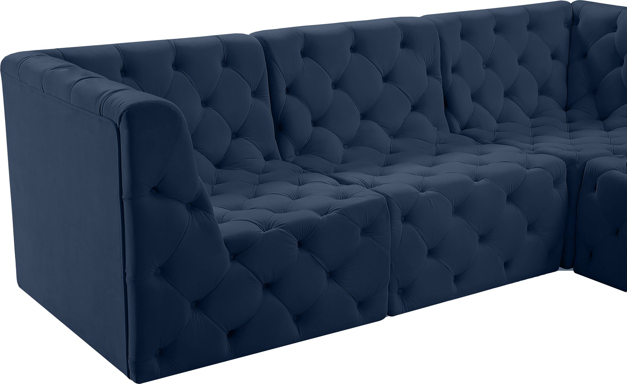 Tuft 93" 5-Piece Velvet Modular Armless Sectional