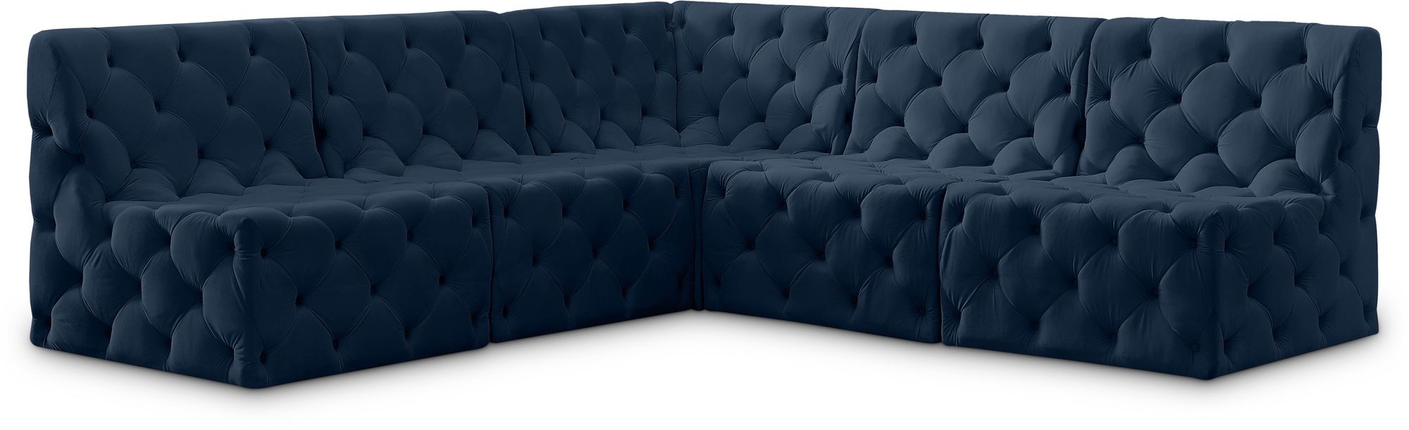 Tuft 93" 5-Piece Velvet Modular Armless Sectional