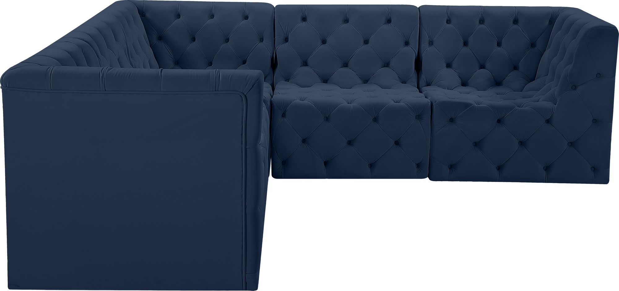 Tuft 99" 5-Piece Velvet Modular Sectional
