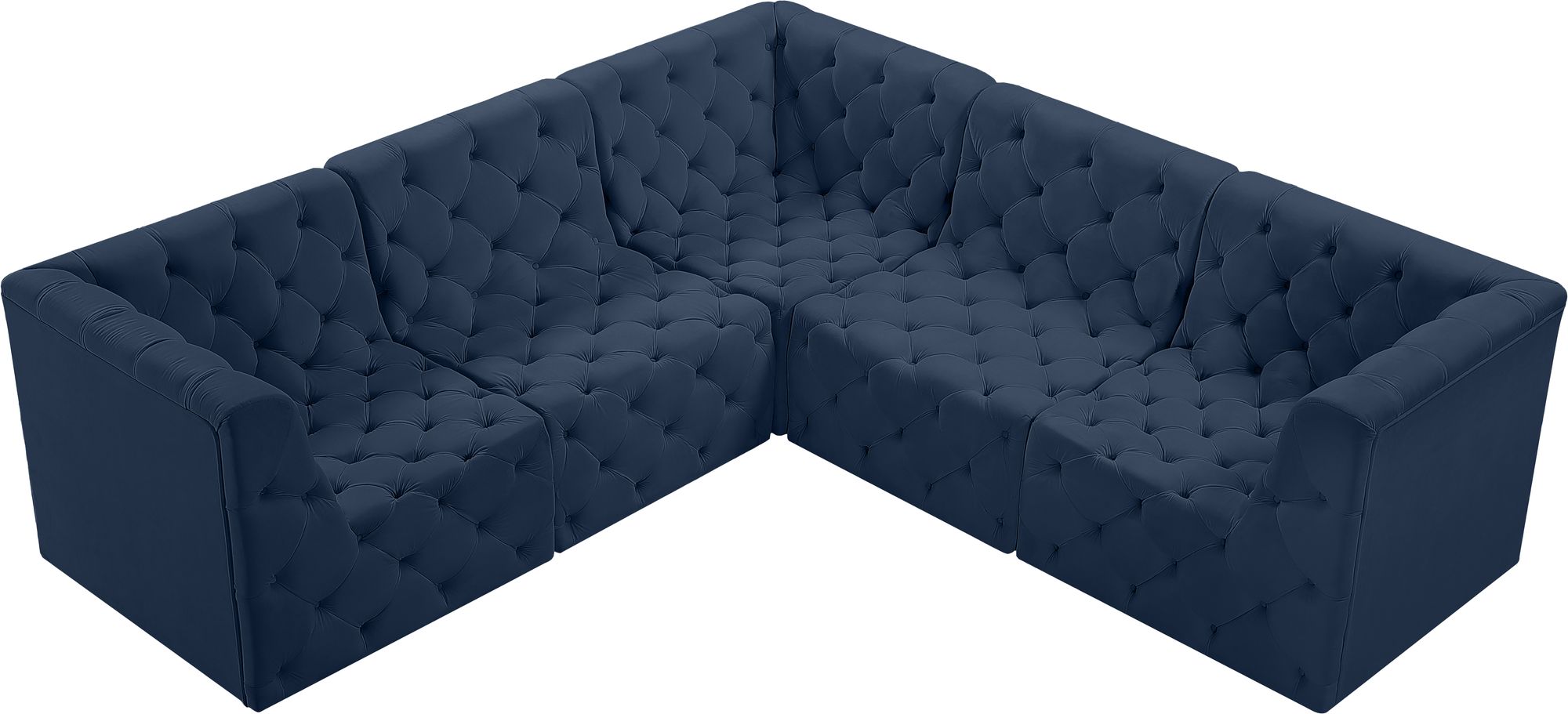 Tuft 99" 5-Piece Velvet Modular Sectional