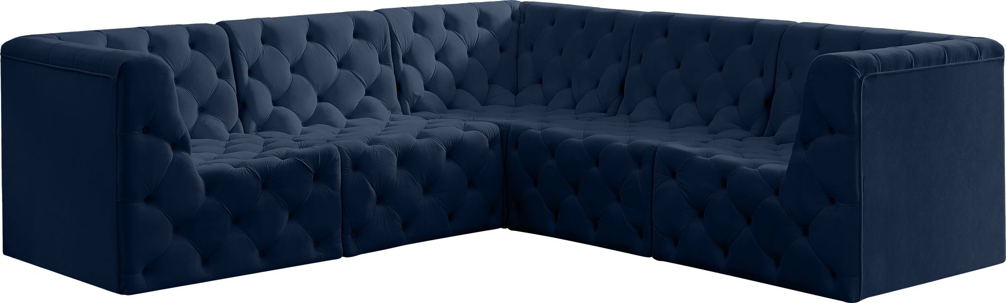 Tuft 99" 5-Piece Velvet Modular Sectional