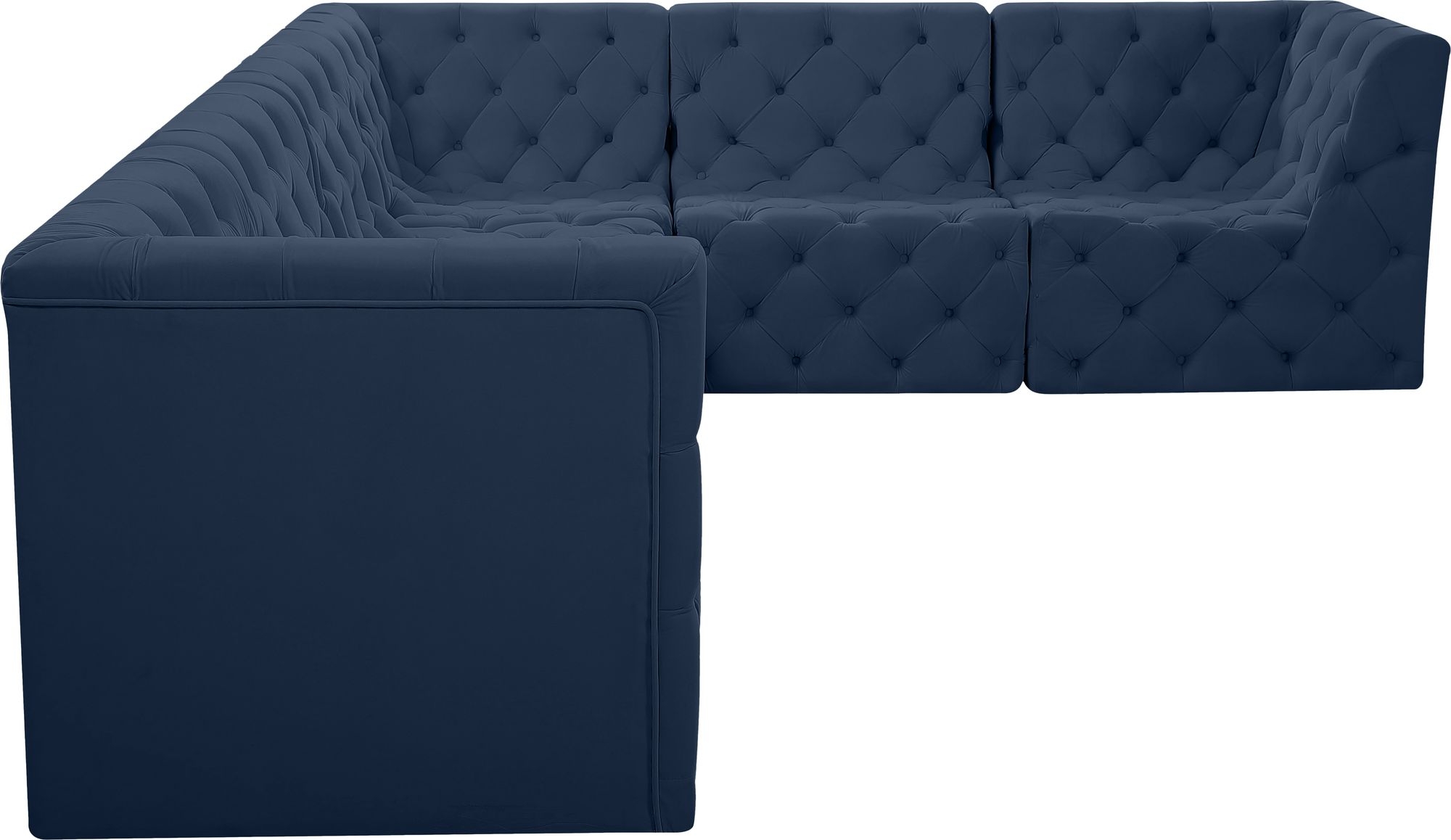 Tuft 128" 6-Piece Velvet Modular Sectional
