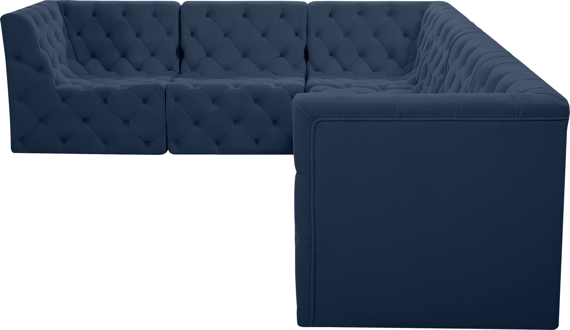 Tuft 128" 6-Piece Velvet Modular Sectional