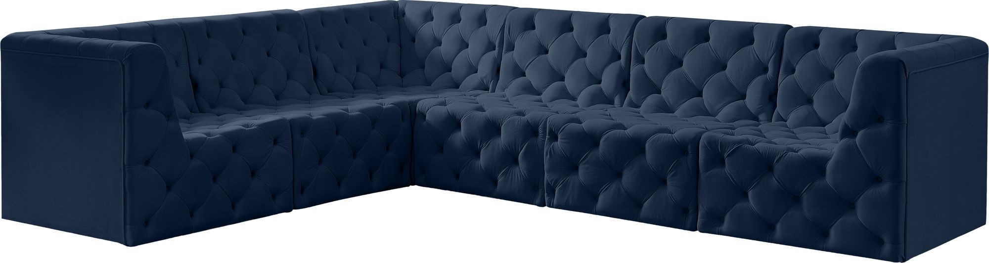 Tuft 128" 6-Piece Velvet Modular Sectional