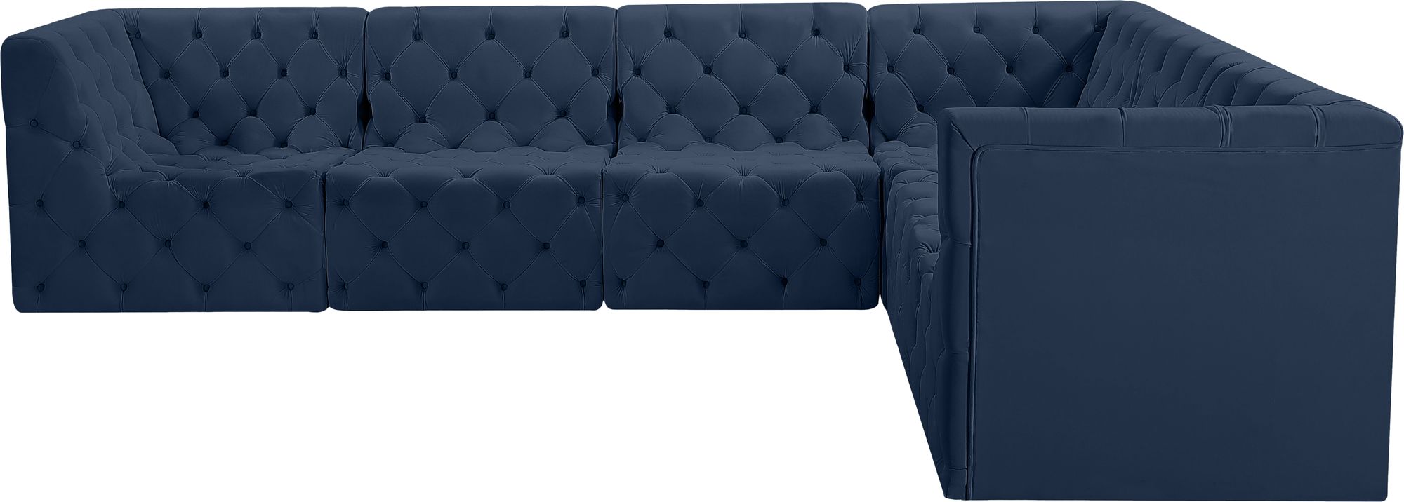 Tuft 128" 6-Piece Velvet Modular Sectional