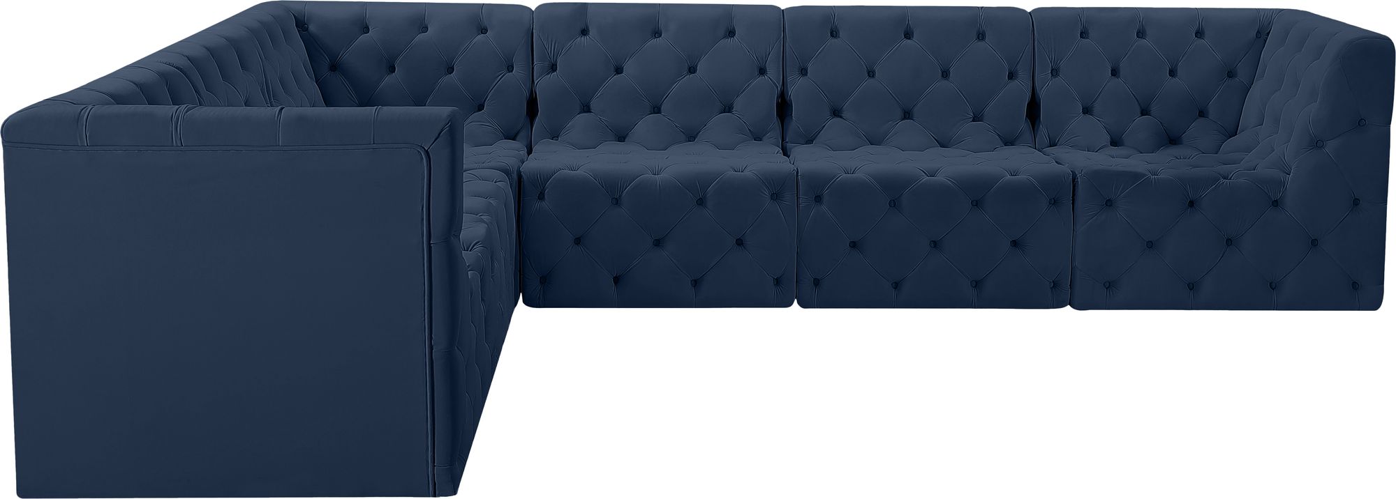 Tuft 128" 6-Piece Velvet Modular Sectional