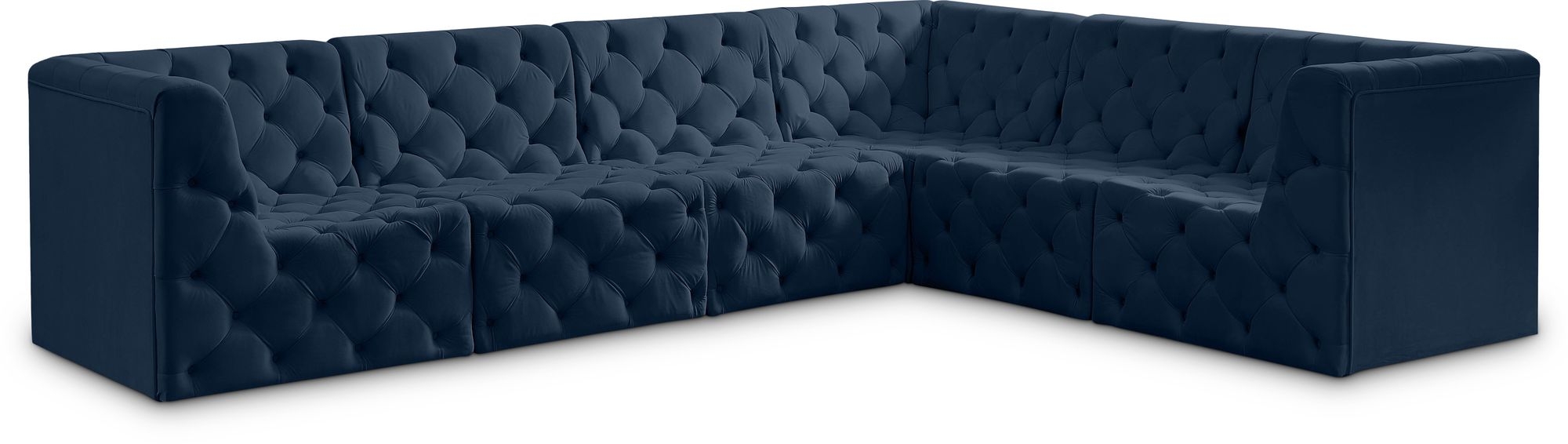 Tuft 128" 6-Piece Velvet Modular Sectional