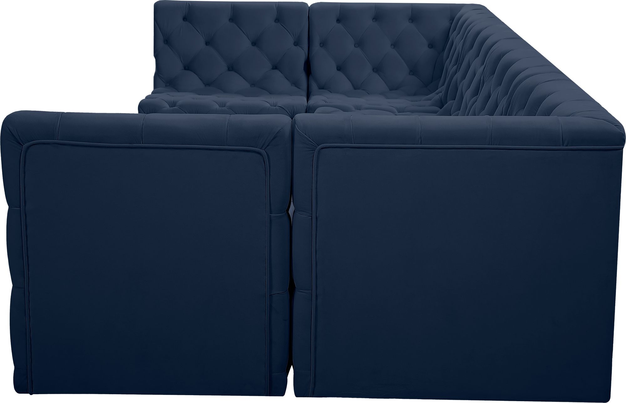 Tuft 128" 6-Piece Velvet Modular U-Shape Sectional