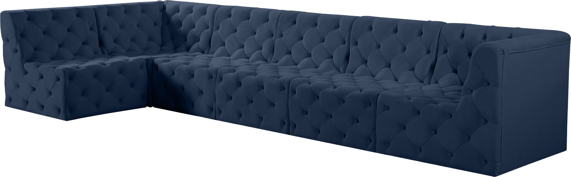 Tuft 157" 6-Piece Velvet Modular Sectional