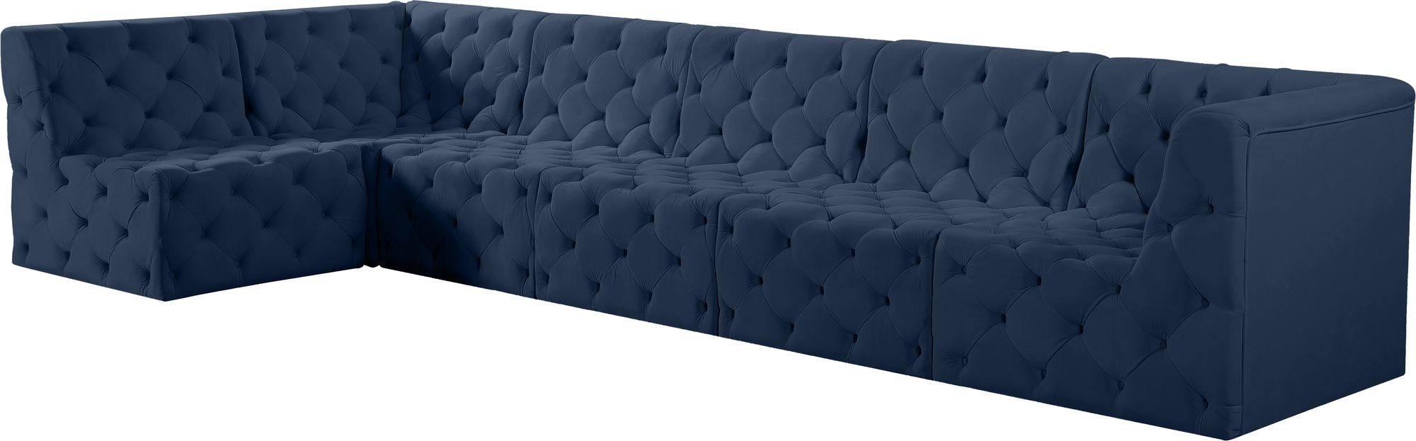 Tuft 157" 6-Piece Velvet Modular Sectional