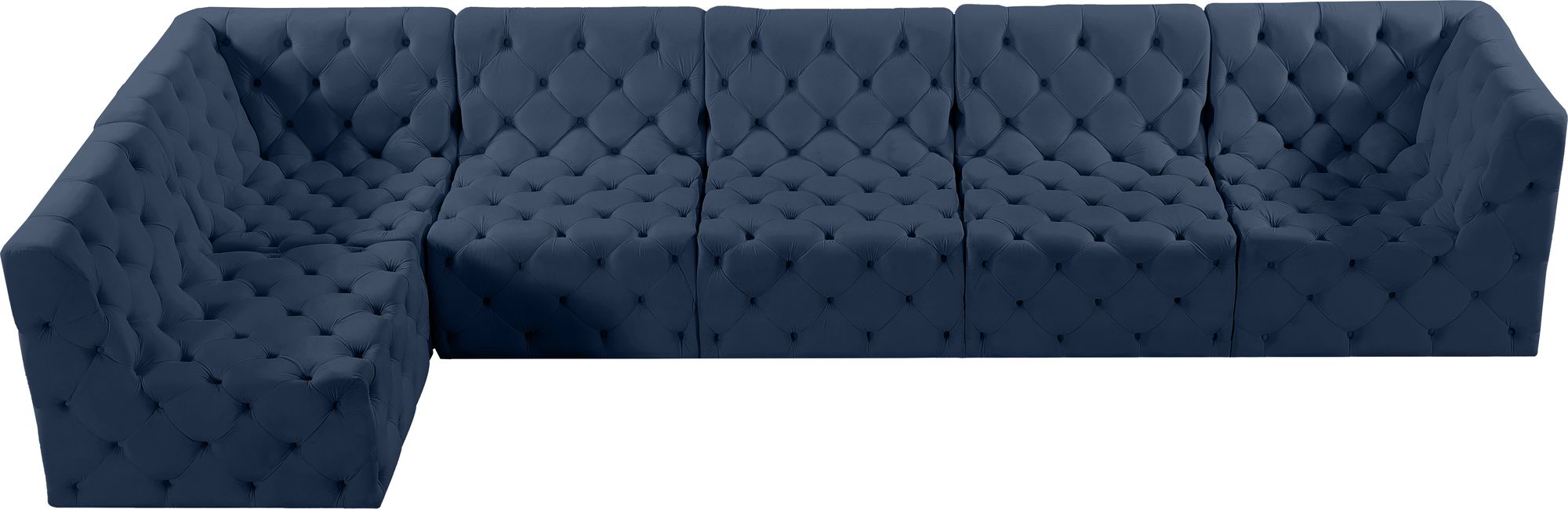 Tuft 157" 6-Piece Velvet Modular Sectional