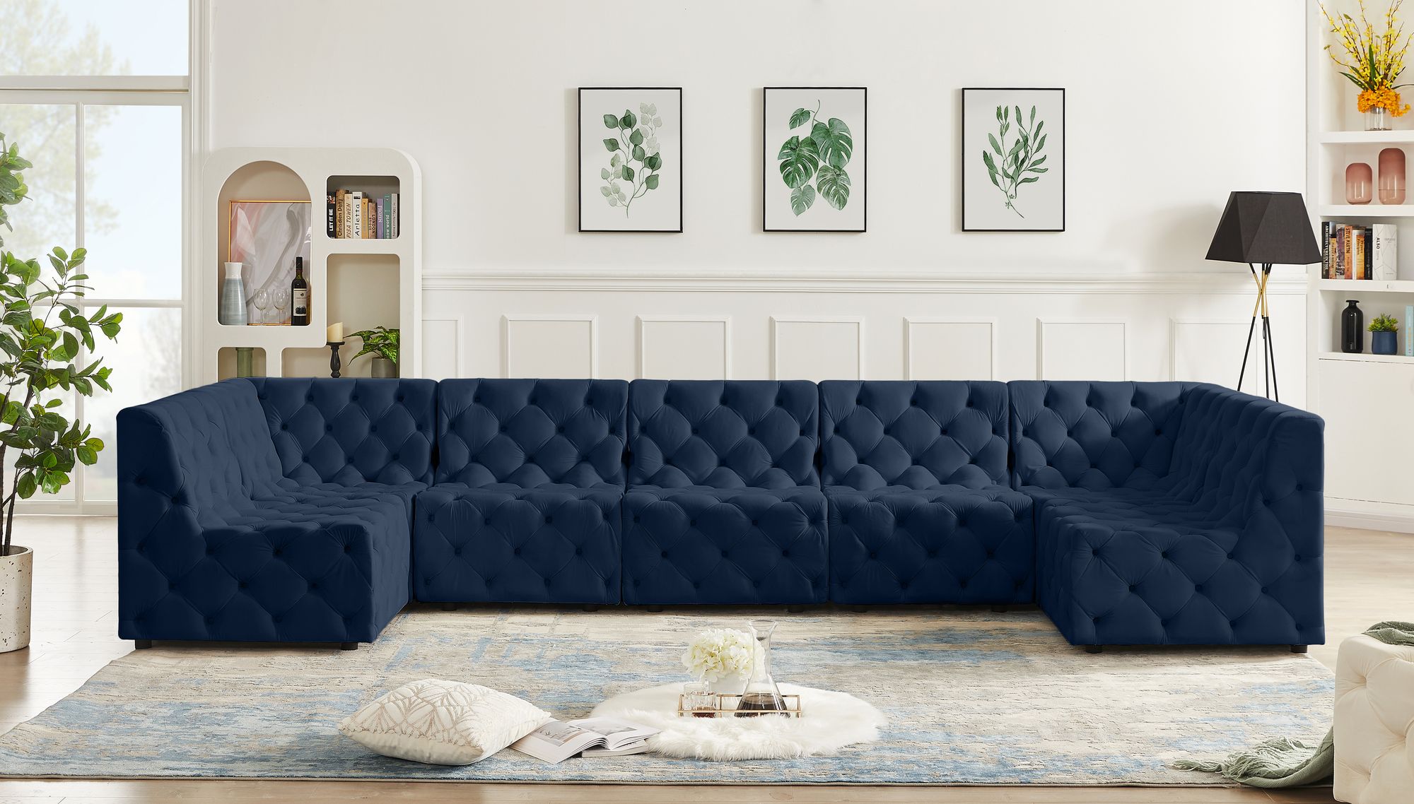 Tuft 157" 7-Piece Velvet Modular Sectional