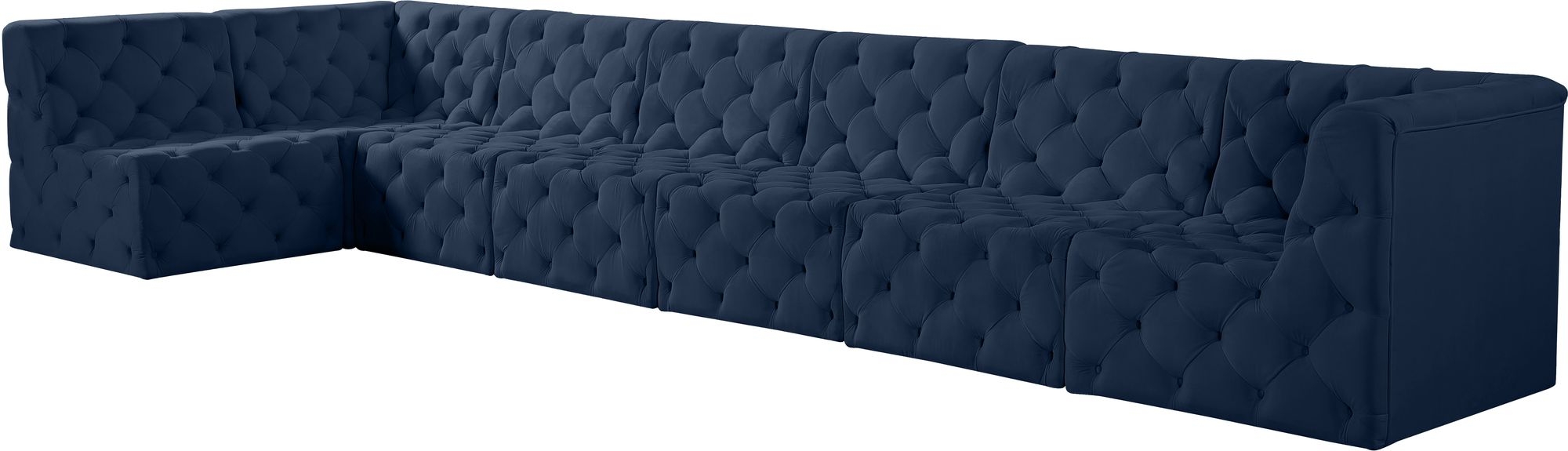 Tuft 186" 7-Piece Velvet Modular Sectional