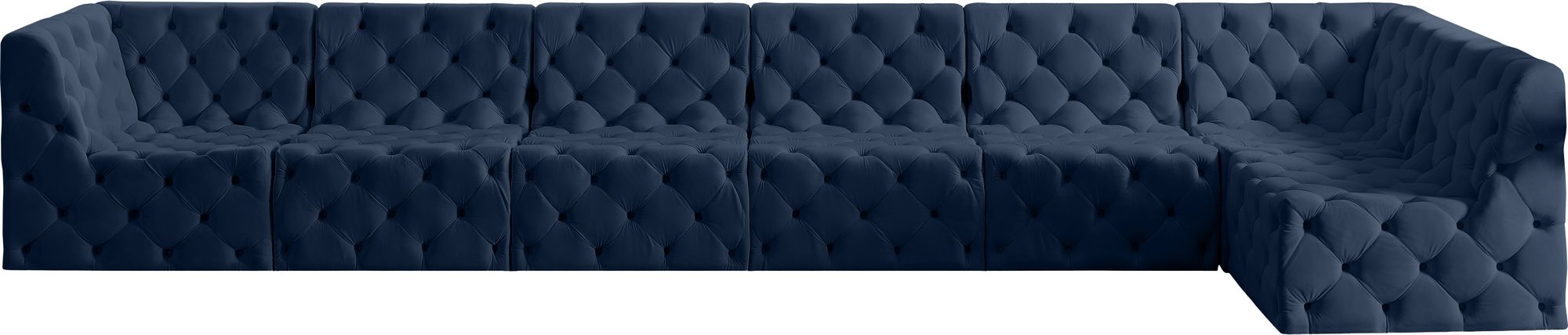 Tuft 186" 7-Piece Velvet Modular Sectional