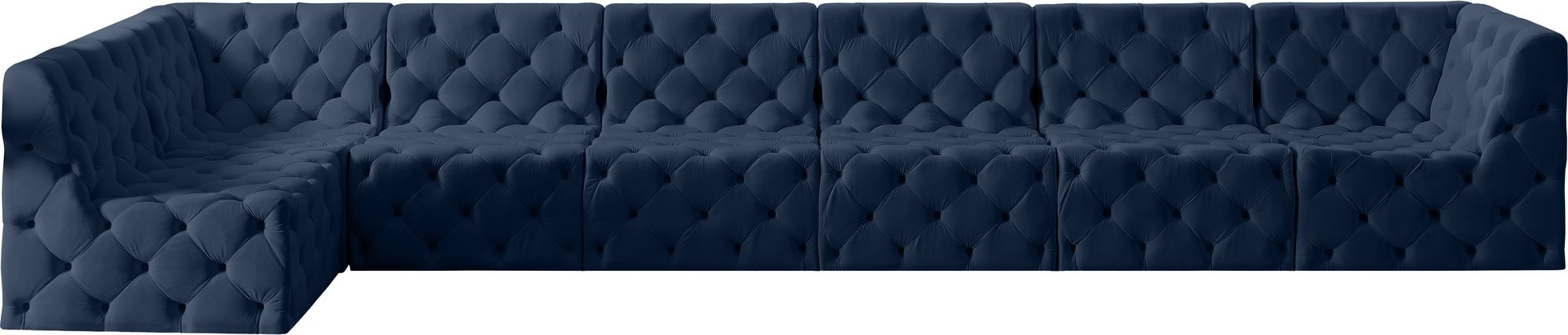 Tuft 186" 7-Piece Velvet Modular Sectional