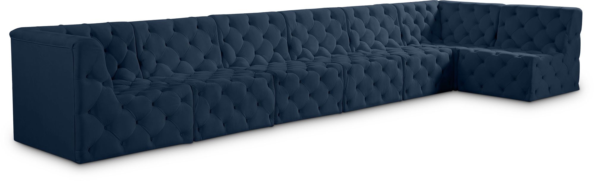 Tuft 186" 7-Piece Velvet Modular Sectional
