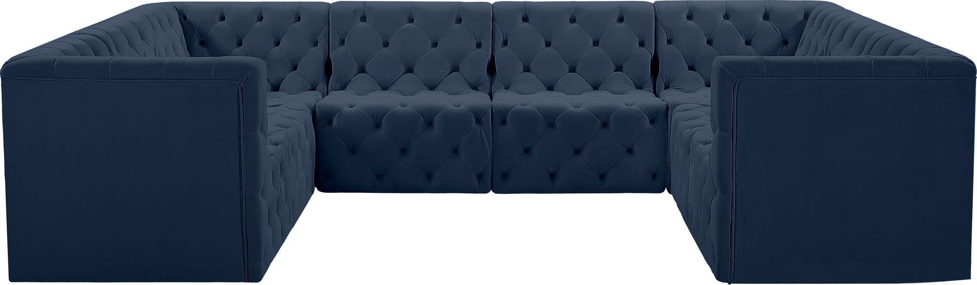 Tuft 128" 8-Piece Velvet Modular Sectional