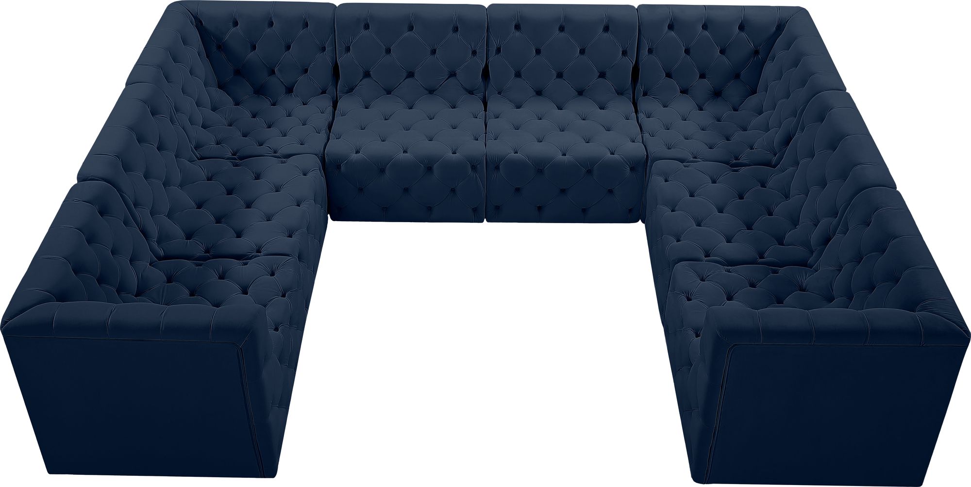 Tuft 128" 8-Piece Velvet Modular Sectional