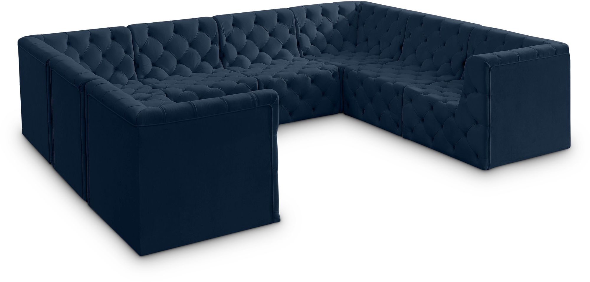 Tuft 128" 8-Piece Velvet Modular Sectional