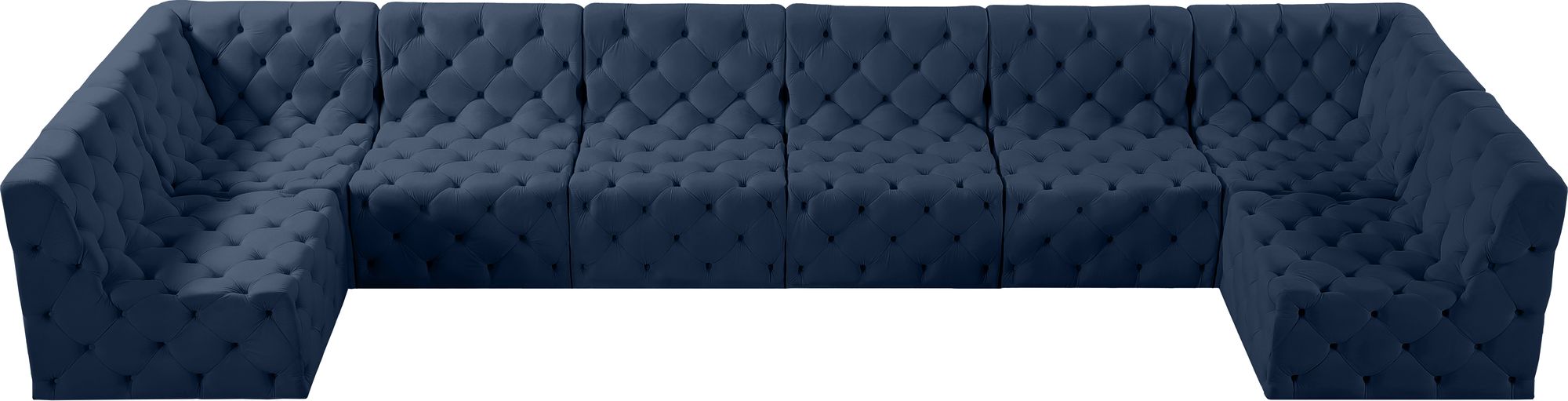Tuft 215" 8-Piece Velvet Modular Sectional