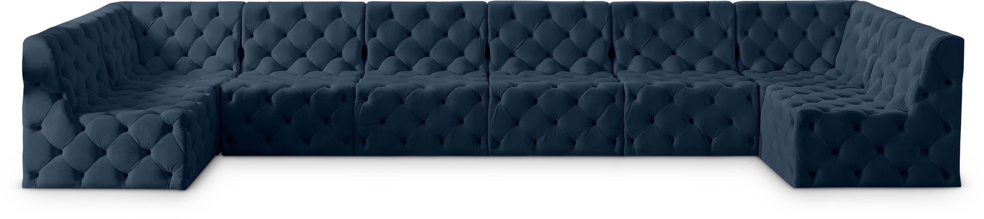 Tuft 215" 8-Piece Velvet Modular Sectional