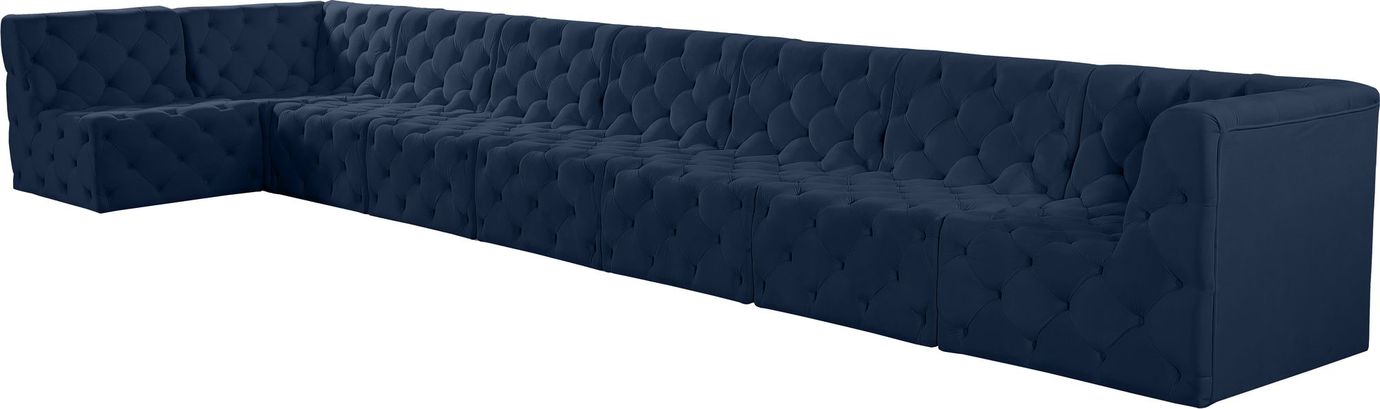 Tuft 186" 8-Piece Velvet Modular Sectional