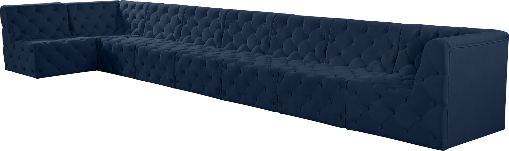 Tuft 186" 8-Piece Velvet Modular Sectional