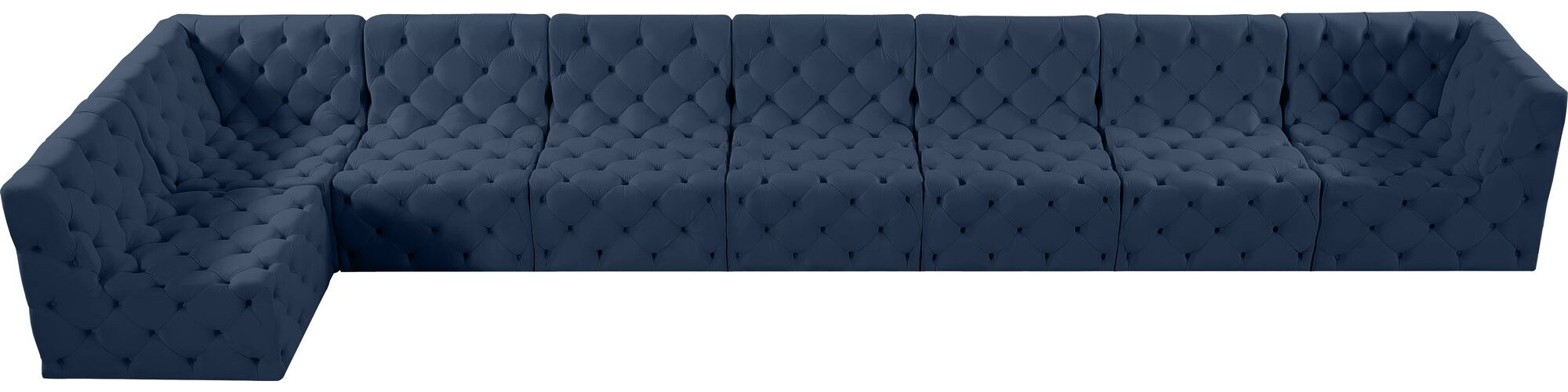 Tuft 186" 8-Piece Velvet Modular Sectional