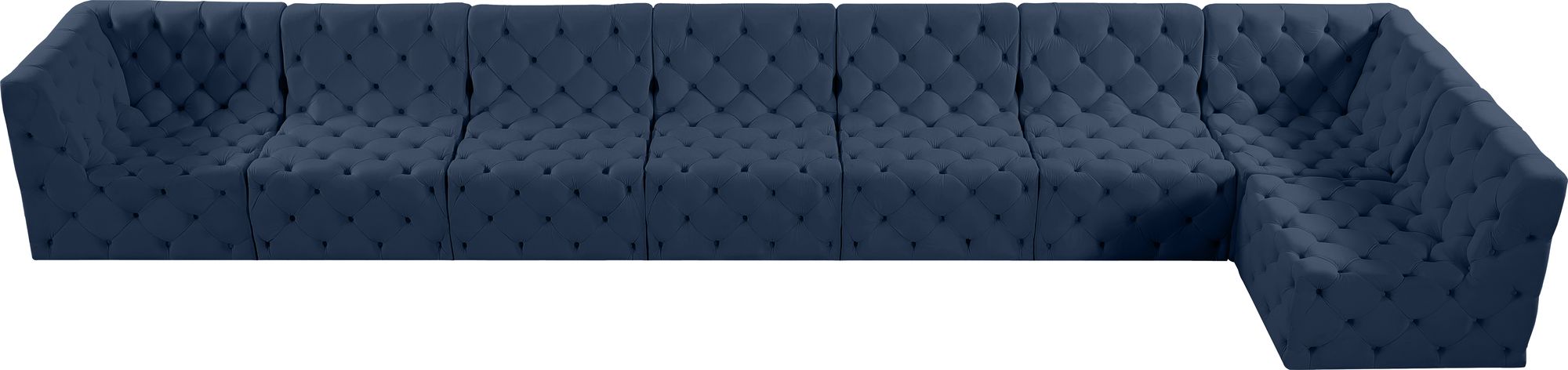 Tuft 186" 8-Piece Velvet Modular Sectional