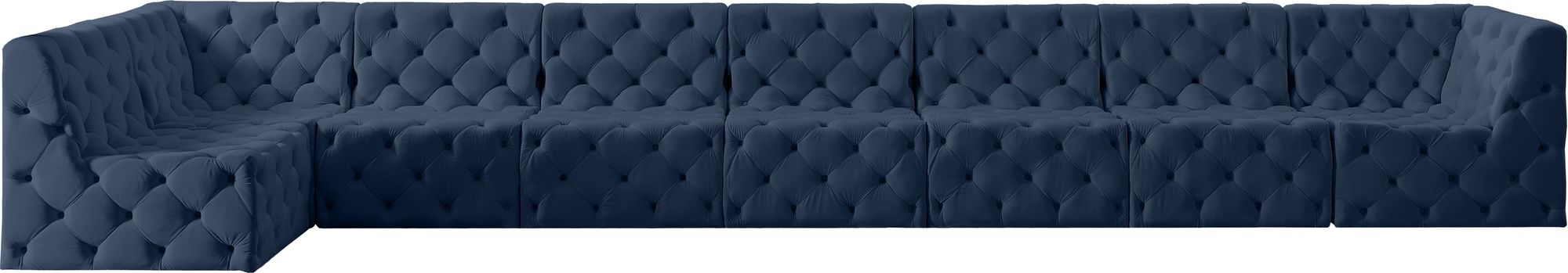 Tuft 186" 8-Piece Velvet Modular Sectional