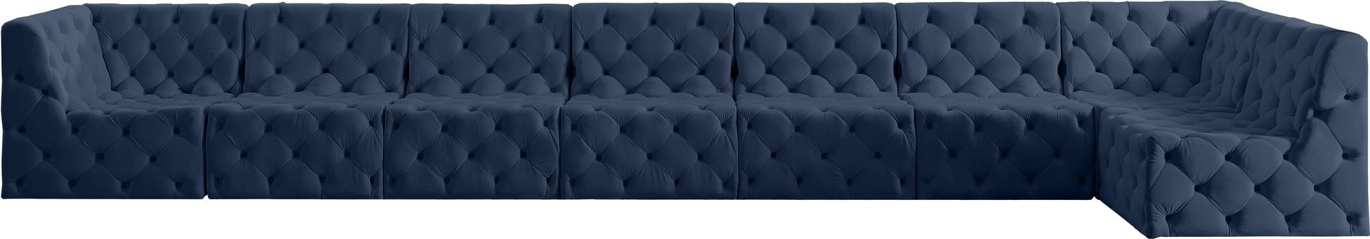 Tuft 186" 8-Piece Velvet Modular Sectional