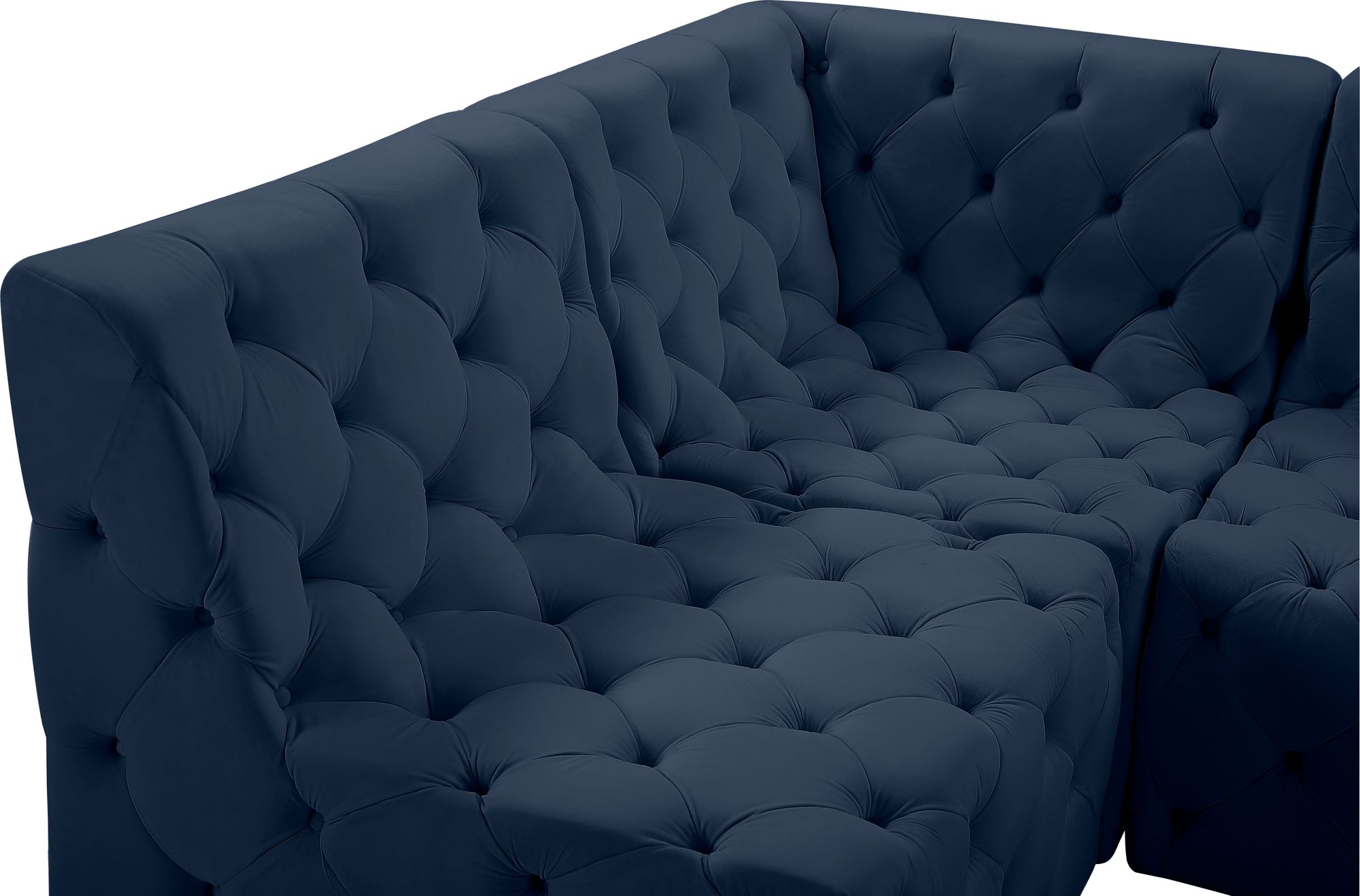 Tuft 215" 9-Piece Velvet Modular Sectional