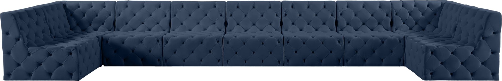 Tuft 215" 9-Piece Velvet Modular Sectional
