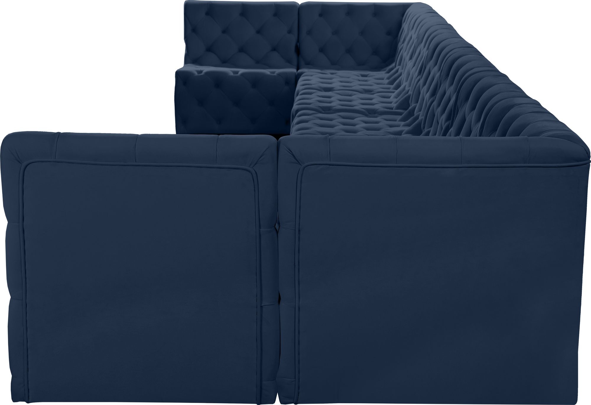Tuft 215" 9-Piece Velvet Modular Sectional